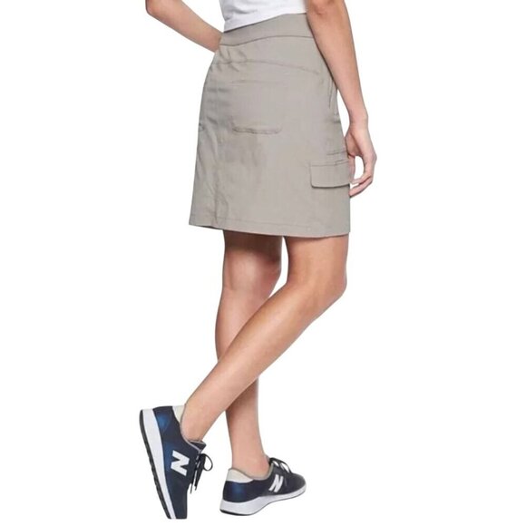 Athleta Trekkie Silver Gray/Taupe Skort Cargo Pockets Size 10 - Picture 4 of 7